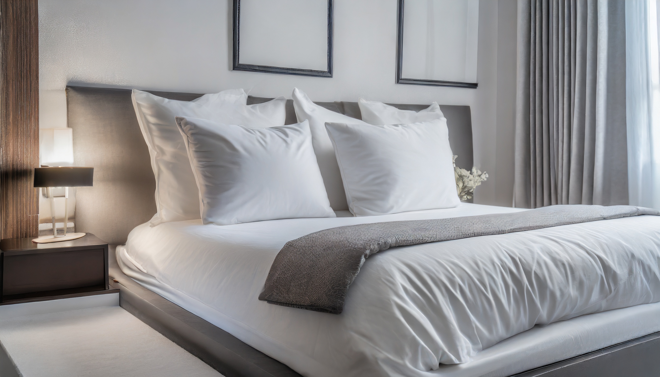 Firefly drei weie groe kissen auf weiem bett, modernes weies schlafzimmer 42182